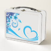 de 2024 Herfst collectie Lunchbox Blue wervelt wit (Voorkant)