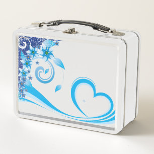de 2024 Herfst collectie Lunchbox Blue wervelt wit