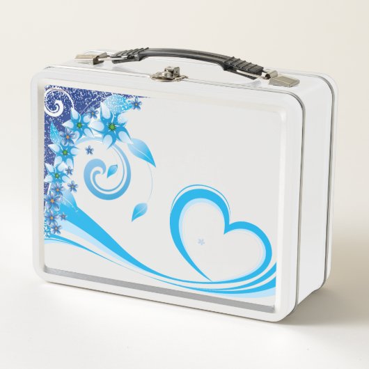 de 2024 Herfst collectie Lunchbox Blue wervelt wit (Voorkant)