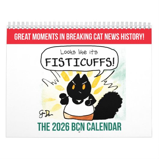 De 2026 Breaking Cat News Kalender (Hoes)