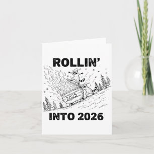 De 2026 Vuilnisbrand Nieuwjaarsfeest Pret Kaart