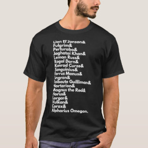 De 20 primarchs - Klassieke afdrukken van de Klass T-shirt