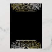 De 20e kunst van de Roaring is geweldig Gatsby Art Folie Uitnodiging (Achterkant)