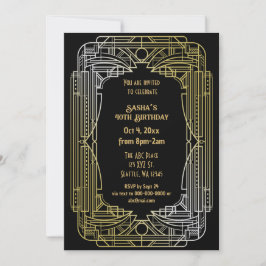 De 20e kunst van de Roaring is geweldig Gatsby Art Kaart