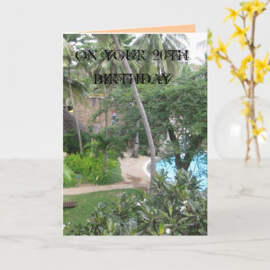 de 20ste Kaart van de Verjaardag (Gele Bloem)