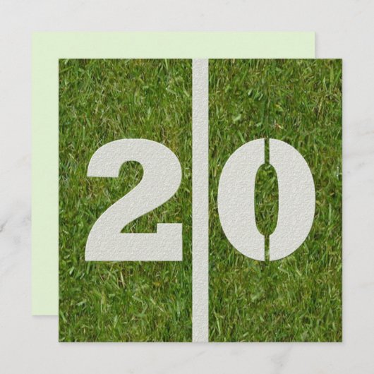 de 20ste Uitnodiging van de Verjaardag (Voorkant / Achterkant)