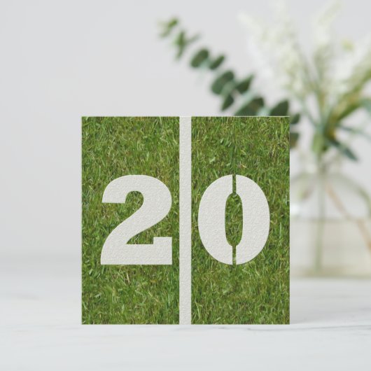 de 20ste Uitnodiging van de Verjaardag (Staand voorkant)