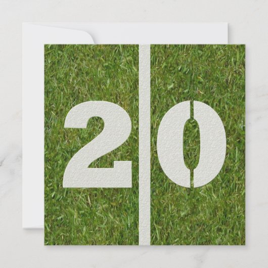 de 20ste Uitnodiging van de Verjaardag (Voorkant)