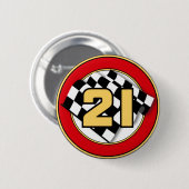 De 21 auto ronde button 5,7 cm (Voorkant /achterkant)