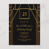 De 21e verjaardag van de Roaring van de 20 zwarte  Briefkaart (Voorkant)