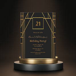 De 21e verjaardag van de Roaring van de 20 zwarte  Briefkaart