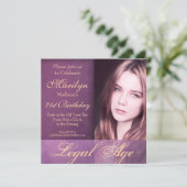 De 21e verjaardag van het meisje kaart (Staand voorkant)