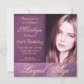 De 21e verjaardag van het meisje kaart (Voorkant)