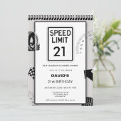 De 21e verjaardag van Speed Limit Man  Kaart (Staand voorkant)