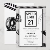 De 21e verjaardag van Speed Limit Man  Kaart (Voorkant / Achterkant)