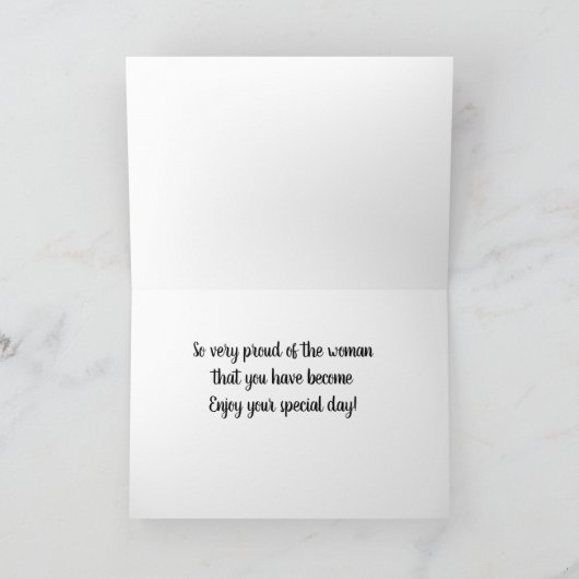 DE 21ste DAG VAN DAUGHER MET BEAUTIUFL-STROOM Ca Kaart (Binnen)