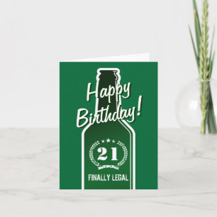 de 21ste kaart van de Verjaardag voor zoon