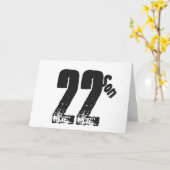De 22e verjaardag van de zoon, zwart en wit. kaart (Gele Bloem)