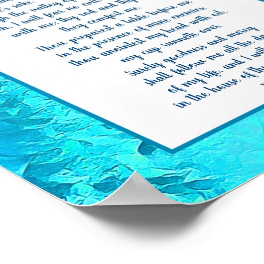 De 23e psalm - het kalmerende psalm poster (Hoek)