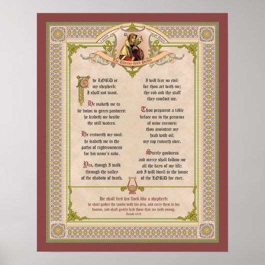 De 23e psalm poster (Voorkant)