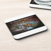 De 23ste psalm in een wandtapijt bier onderzetter (Linkerzijde)