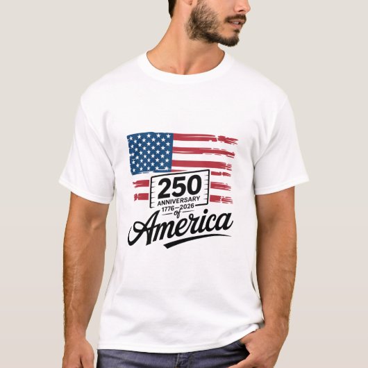 De 250e verjaardag van Amerika T-shirt (Voorkant)