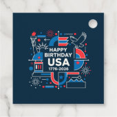 De 250ste verjaardag van Amerika Bedankjes Labels (Achterkant)