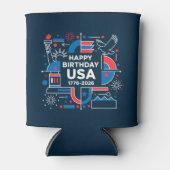 De 250ste verjaardag van Amerika Blikjeskoeler (Voorkant)