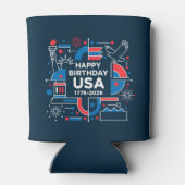 De 250ste verjaardag van Amerika Blikjeskoeler (Achterkant)