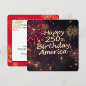De 250ste verjaardag van Amerika Kaart (Voorkant / Achterkant)