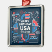 De 250ste verjaardag van Amerika Metalen Ornament (Links)