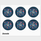 De 250ste verjaardag van Amerika Ronde Sticker (Vel)