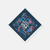 De 250ste verjaardag van Amerika Servet (Hoek)