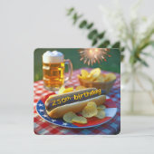 De 250ste verjaardag van de Amerikaanse hotdog Kaart (Staand voorkant)