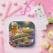 De 250ste verjaardag van de Amerikaanse hotdog Papieren Bordje (Feest)