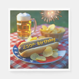 De 250ste verjaardag van de Amerikaanse hotdog Servet