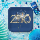 De 250ste verjaardag van de Amerikaanse Sparklers Papieren Bordje (Feest)