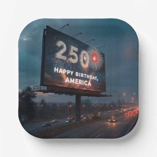 De 250ste verjaardag van de Verenigde Staten Papieren Bordje (Voorkant)