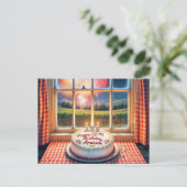 De 250ste verjaardagstaart van Amerika Briefkaart (Staand voorkant)