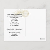 De 250ste verjaardagstaart van Amerika Briefkaart (Achterkant)