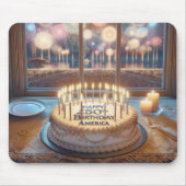 De 250ste verjaardagstaart van Amerika Muismat (Voorkant)