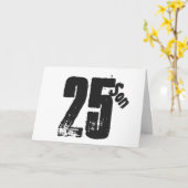 De 25ste verjaardag van de zoon, zwart en wit. kaart (Gele Bloem)