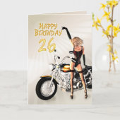 de 26ste kaart van de Verjaardag met een (Gele Bloem)