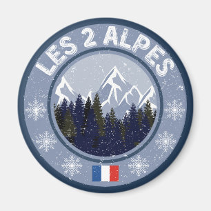 De 2 Alpen Ski Station Magneet