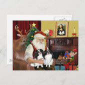 De 2 Japanse Chin Feestdagenkaart (Voorkant / Achterkant)