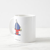 De 2-opgeruimde Mok van Fred Pinsocket (wit-L) (Voorkant links)