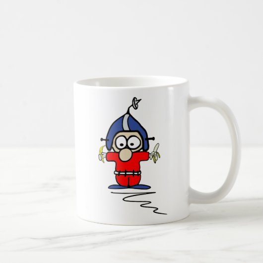 De 2-opgeruimde Mok van Fred Pinsocket (wit-L) (Rechts)