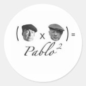 De 2 Pablos Ronde Sticker (Voorkant)