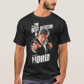 DE 2E BESTE DETECTIVE TER WERELD T-SHIRT (Voorkant)