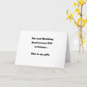 De 2e huwelijksverjaardag is Katoen Dit is mijn Kaart (Gele Bloem)